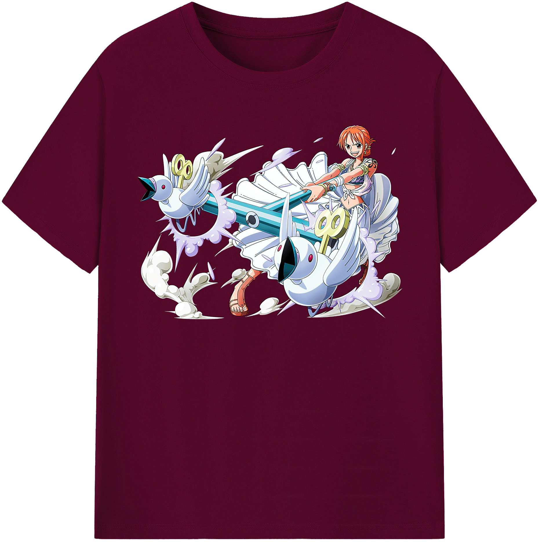 （画像用） ワンピース ナミ ONE PIECE Nami レディースカジュアルプリントTシャツ（綿100％）